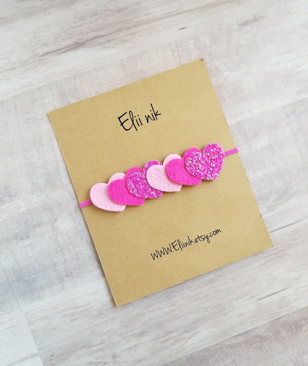 Baby Headband Heart Headband Pink Heart Headband Etsy