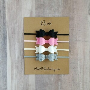 Bow headband, baby girl bow headband, baby headbands, Newborn headband, baby-girl bow headband, felt bow headband, infant headband, hair bow