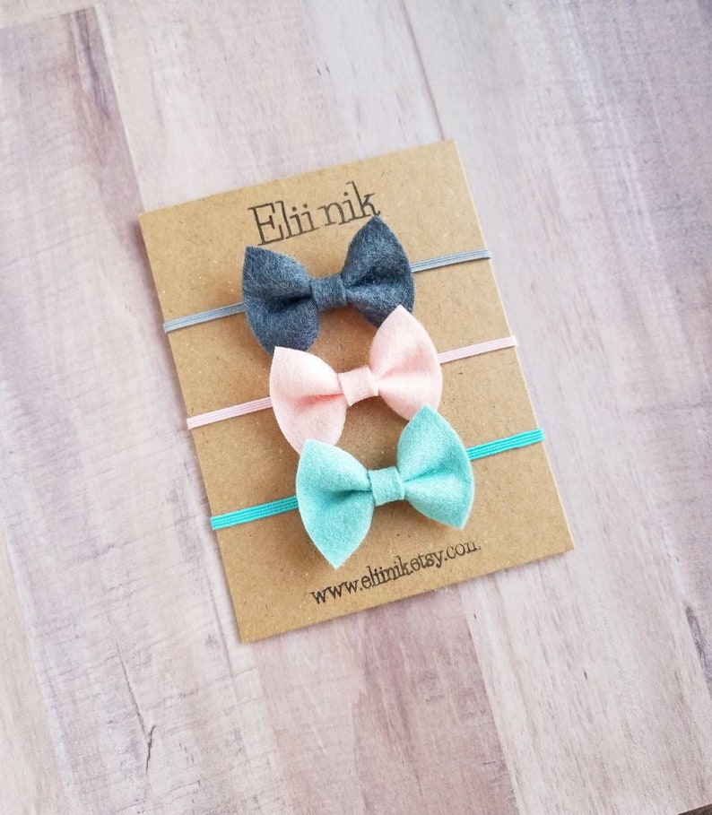 baby girl bow Baby headband baby headband bows felt bow headband baby-girl bow Newborn headband bow bow headband set bow headband