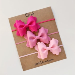baby bow headband, bow headband, baby girl headband, felt bow headband, baby-girl bow headband, newborn headband, infant bow headband