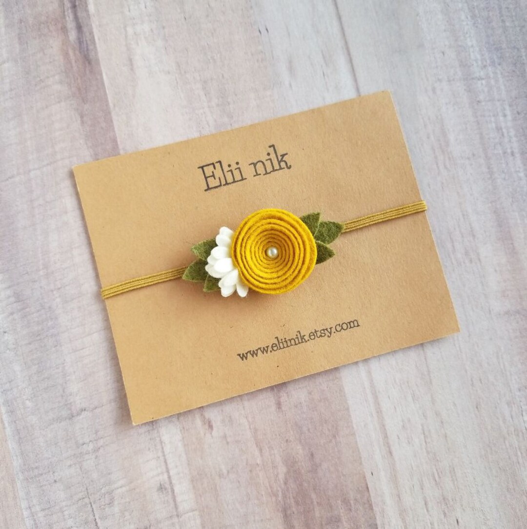 Baby Girl Headband, Baby Flower Headband, Flower Headband, Felt Flower Headband, Newborn