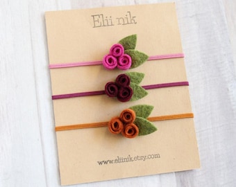 Baby Headband, Baby Girl Flower Headband, baby Flower Headband, Felt Flower Headband, Infant Headband, Baby Girl Headband, Flower Headband