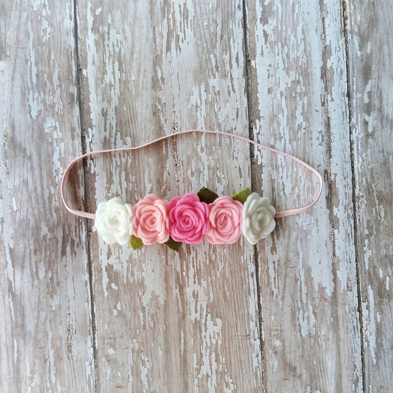 Baby headband Garland Headband baby girl flower headband Etsy