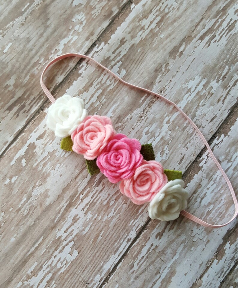 Baby headband Garland Headband baby girl flower headband Etsy