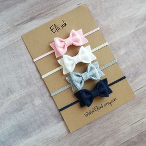 Baby headband set, bow headband, bay girl bow headband, infant headband, Newborn headband, baby-girl bow headband, hair bows