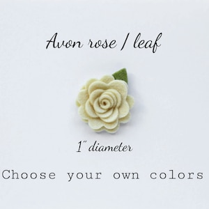 Avon rose headband, baby headbands, Newborn headband, baby flower headband, felt flower headband, infant headband