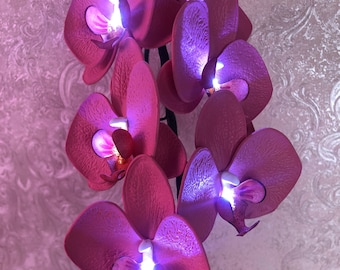 Big flower lamp, orchid floor lamp, luminous flower, bedroom floor lamp, White orchid, Original flower lantern, Phalaenopsis Night light