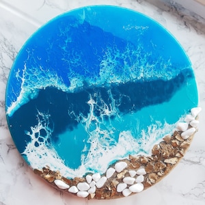 Stranden Artwork voor Home Decor, Muur Decor, hars schilderen, originele zeegezicht schilderij, 3D oceaan hars kunst, Ocean Wall Art, Hars strand