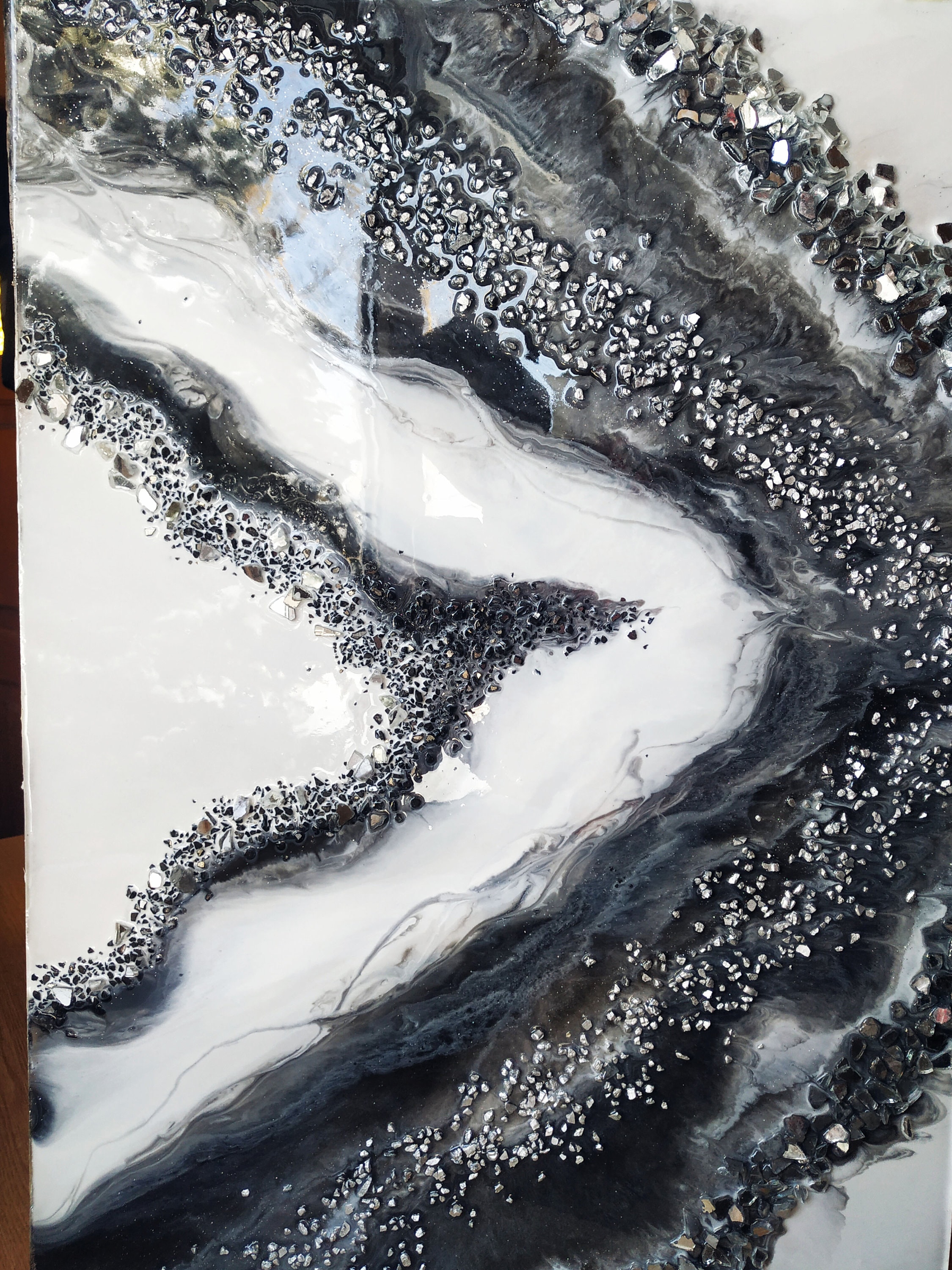 Cut Epoxy Resin Stone Marble Resin Wall Art Epoxy Original Etsy UK