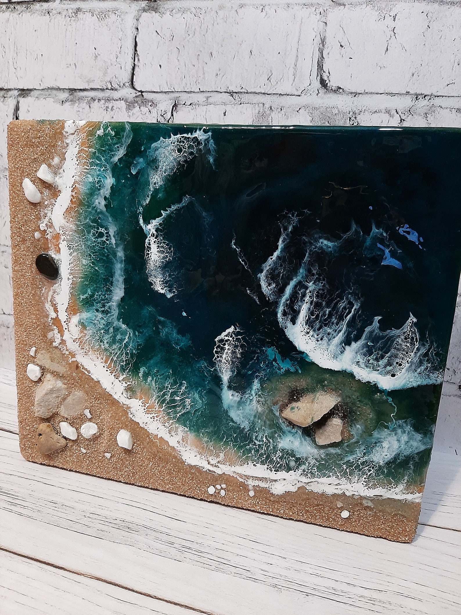 Pictures of the Ocean Epoxy Painting Epoxy Resin Art Ocean Etsy