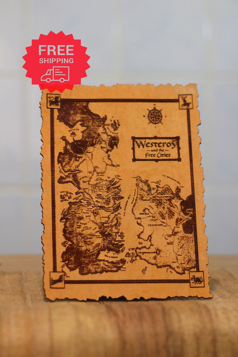 Game Of Thrones Westeros Houses Map Full Game Of Thrones Etsy