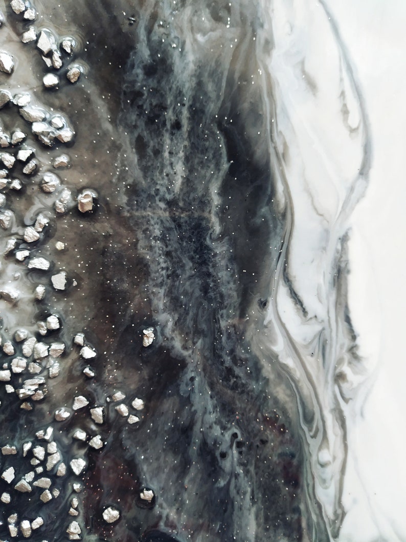 Cut epoxy resin stone Marble resin wall art Epoxy original Etsy