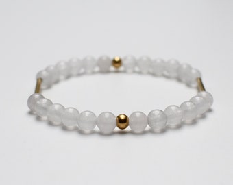 Snow Quartz bracelet, Beaded Gemstone Accessories, Healing Quartz bracelets, Healing Gemstone bracelet, Protected Gemstone bracelets, Gift