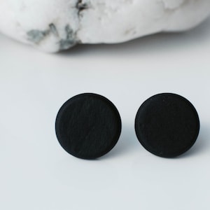 Black studs, Matte black earrings, Earrings for men, Unisex, Matte black studs, Round studs, Black stud earrings, Mens earrings, Mens studs