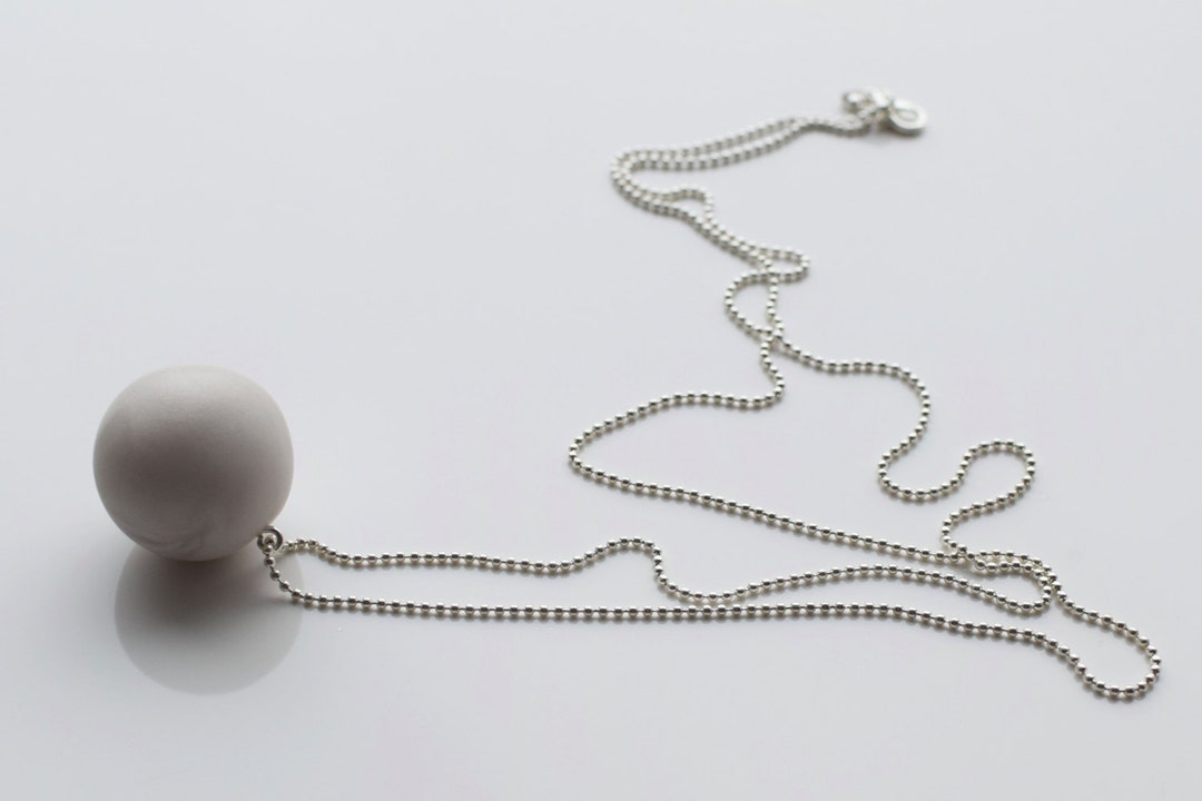 White ball necklace Clearance
