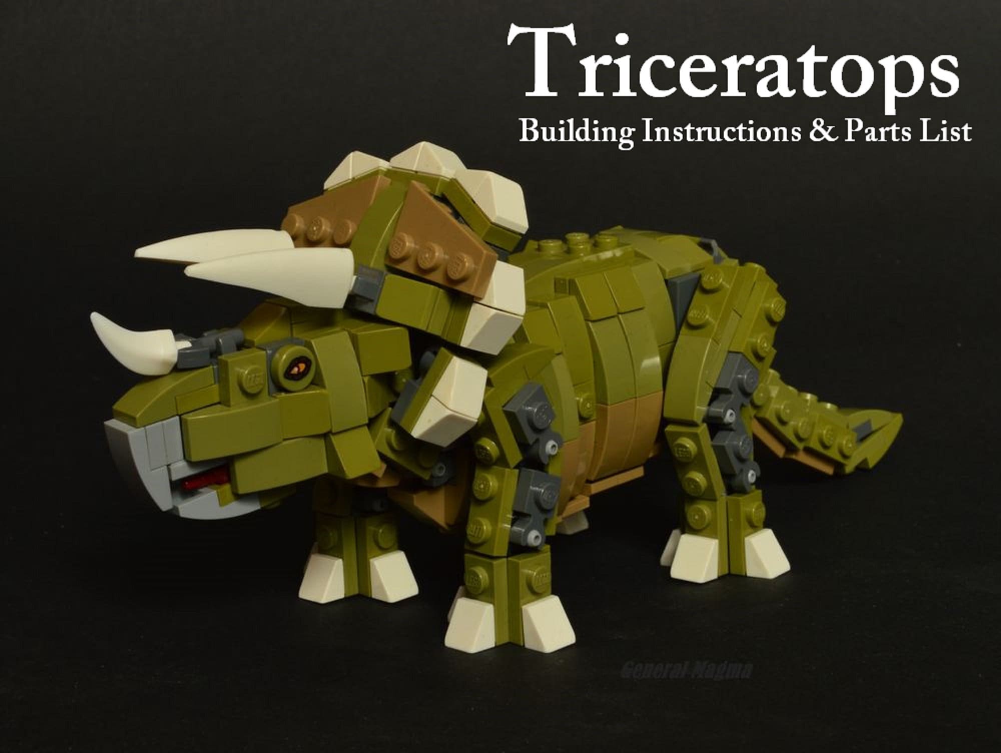 LEGO Triceratops Dinosaur (INSTRUCTIONS MOC Parts List)