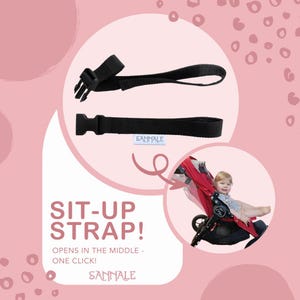 Cinghia per passeggini – Apertura centrale con un clic – Supporto per schienale – Vestibilità universale – Fatto a mano da Sannale®