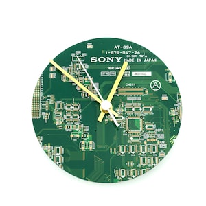 Circuit Board Wall Clock Circular Tech Accessory Office Wall Clock Recycled Fathers Day image 7