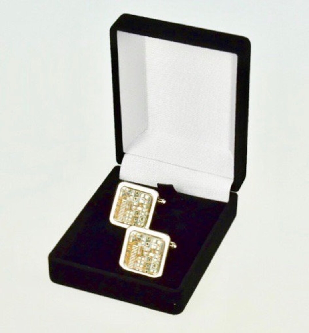 Tech Cufflinks Circuit Board Gold Cufflinks Geeky Christmas Gifts Tech Accessories ...
