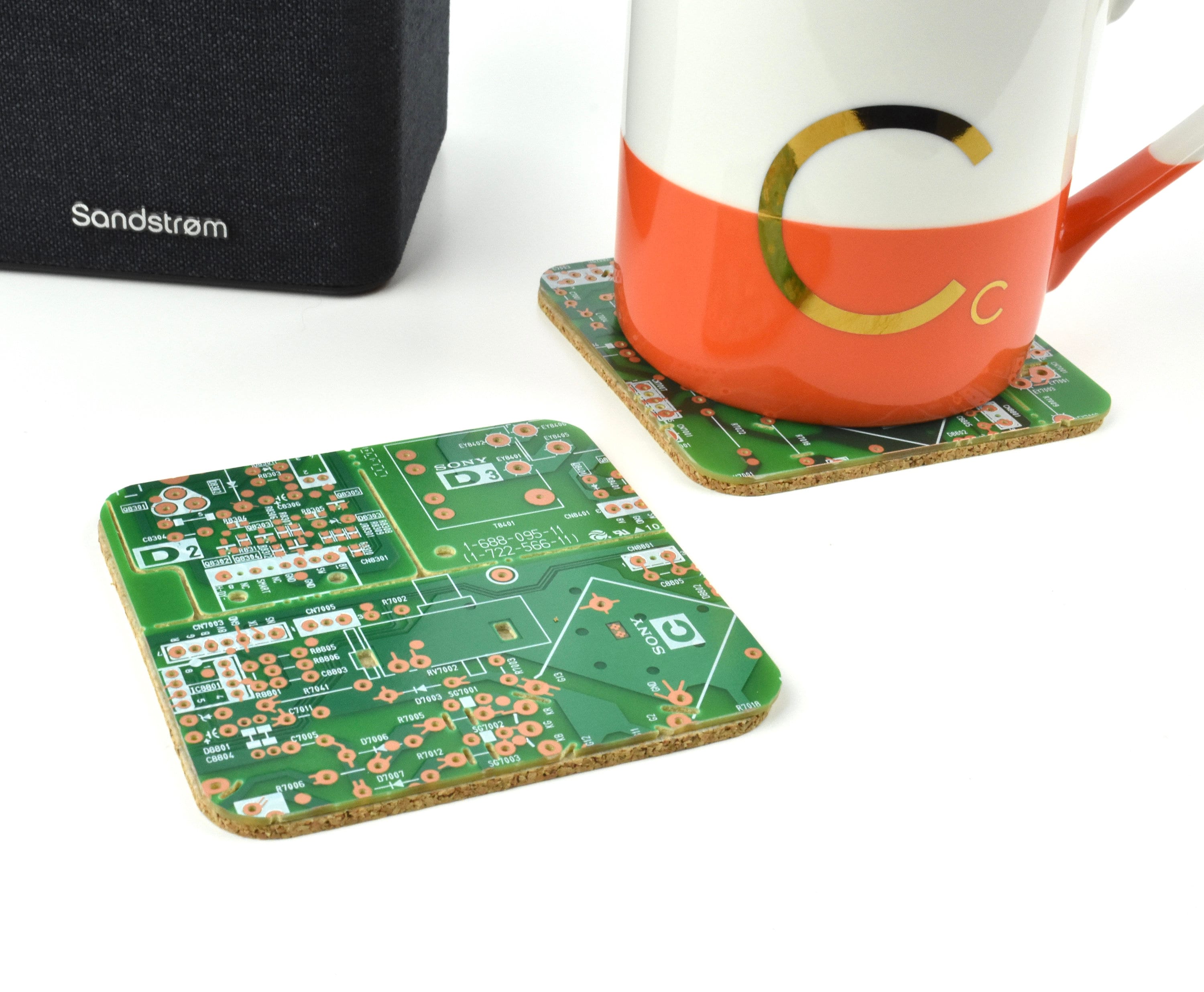 Circuit Board Coaster Computer Geek Gift Office Desk Decor Software Developer Gifts Transparent Engraved Coaster