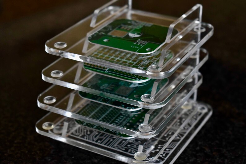 Clear Acrylic Coaster Stand / Coaster Holder Circuit Board | Etsy