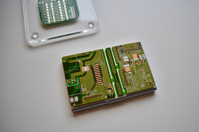 Circuit Board Business Card Holder Computer Geek Gifts Etsy