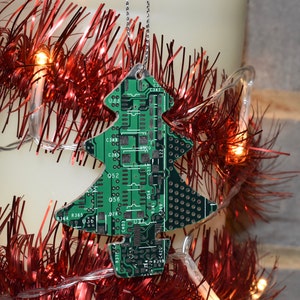 Circuit Board Christmas Tree Decoration Geeky Christmas Gifts Sustainable Gifts Computer Geek Gifts Stocking Fillers Secret Santa image 2