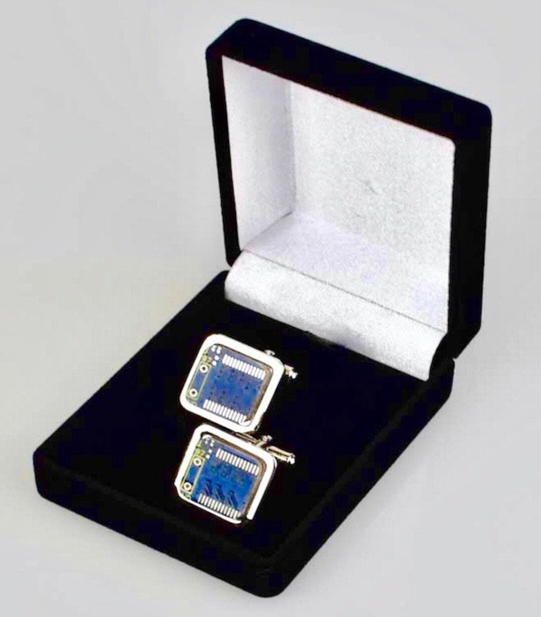 Tech Cufflinks Circuit Board Blue Cufflinks Geek Wedding Gift Tech Gift Nerd ...