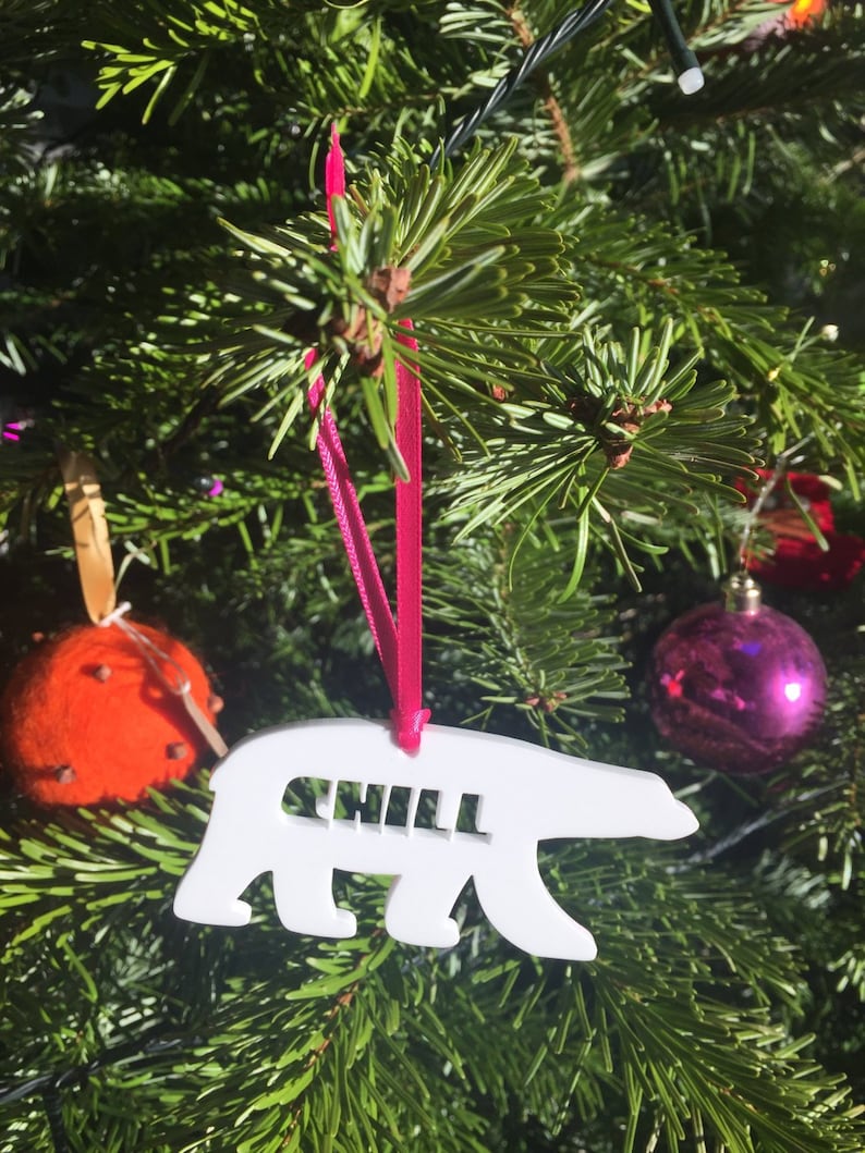 Polar Bear Christmas Tree Decoration Polar Bear Bauble Etsy