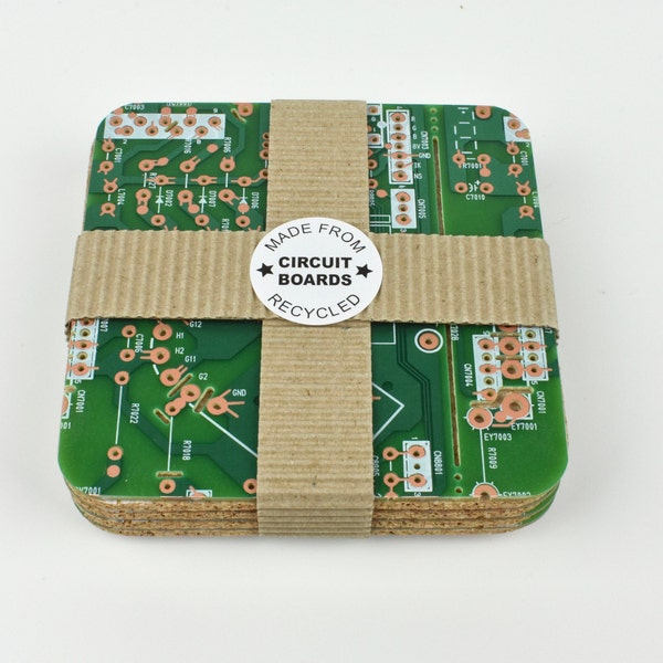 Circuit Board Coasters - Set of 4 - Geeky Christmas Gift - Nerd Gift - Software Engineer - Tech Accessories - IT  Gift - Home Decor