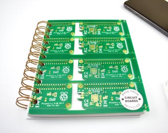 Circuit Board A6 Notebook - Geek Christmas Gift- Computer Nerd Gift - Recycled Notebook - Tech Accessories - Sustainable Gifts