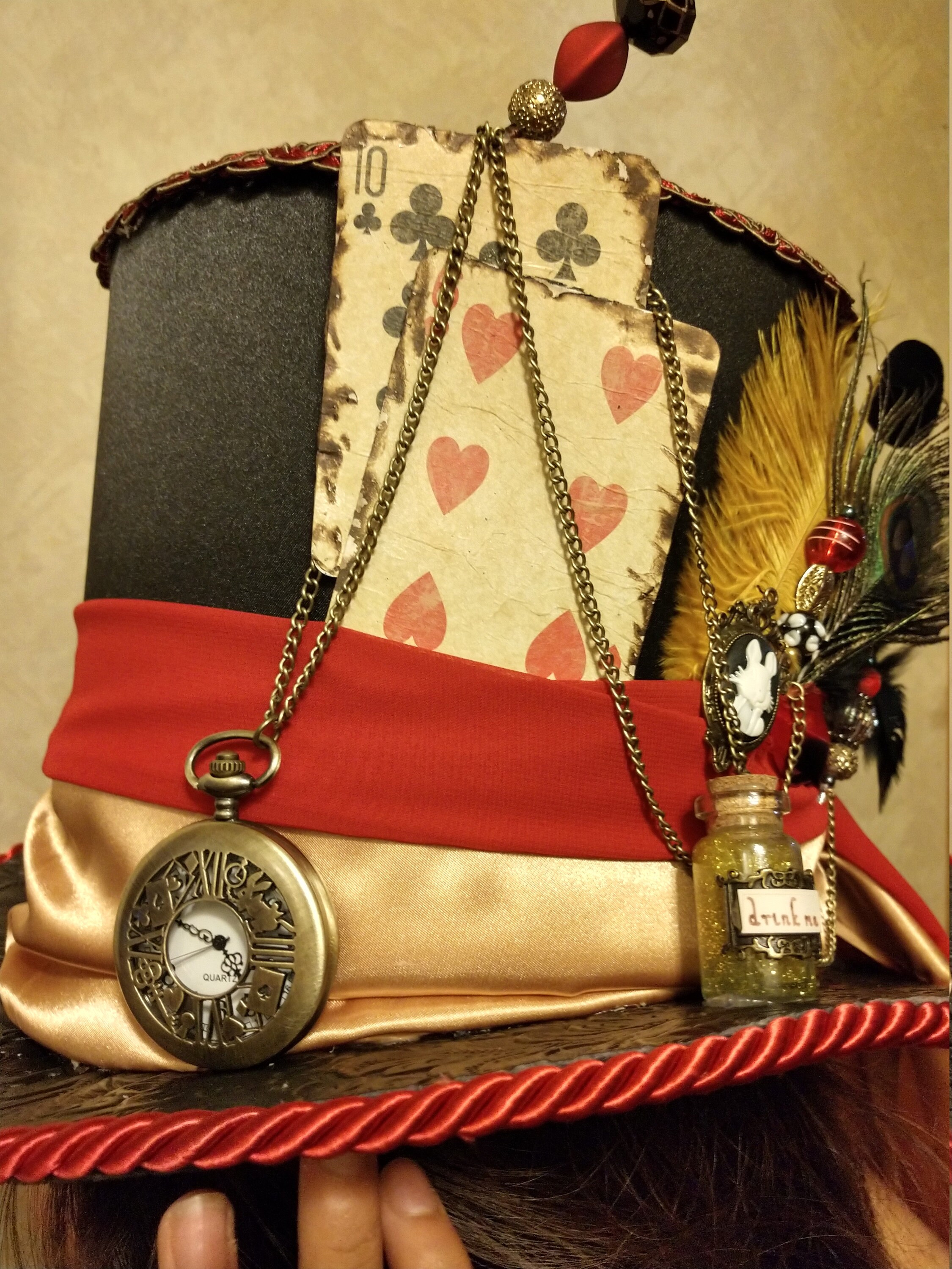 Mad Hatter Full Size Top Hat Victorian Style Mad Hatter Top Etsy UK