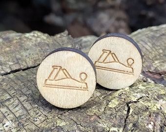 Plane Cufflinks, Carpenter gifts, Woodworker gift, Carpenter cufflinks, Wood cufflinks, Groom cuff links, wood cufflinks, Engraved cufflinks