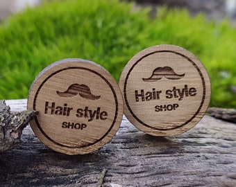 Schnurrbart Holz Manschettenknöpfe, Laser gravierte Barber Shop Geschenk, Holz personalisierte Hochzeit Manschettenknöpfe, meistverkaufte Artikel Geschenke für Friseur