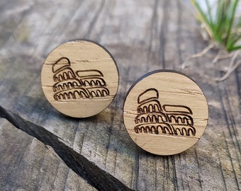 Ancient Rome Colosseum cufflinks, Wood personalized laser engraved and cut gift, best selling items gifts for traveler, Custom wedding gift