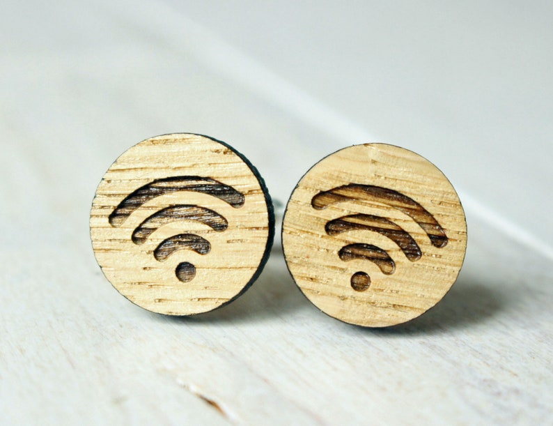 Computer programmer wedding cufflinks, Engraved wood cufflinks for Groom, Groomsmen custom cufflinks, Connection wooden laser cut gifts image 6