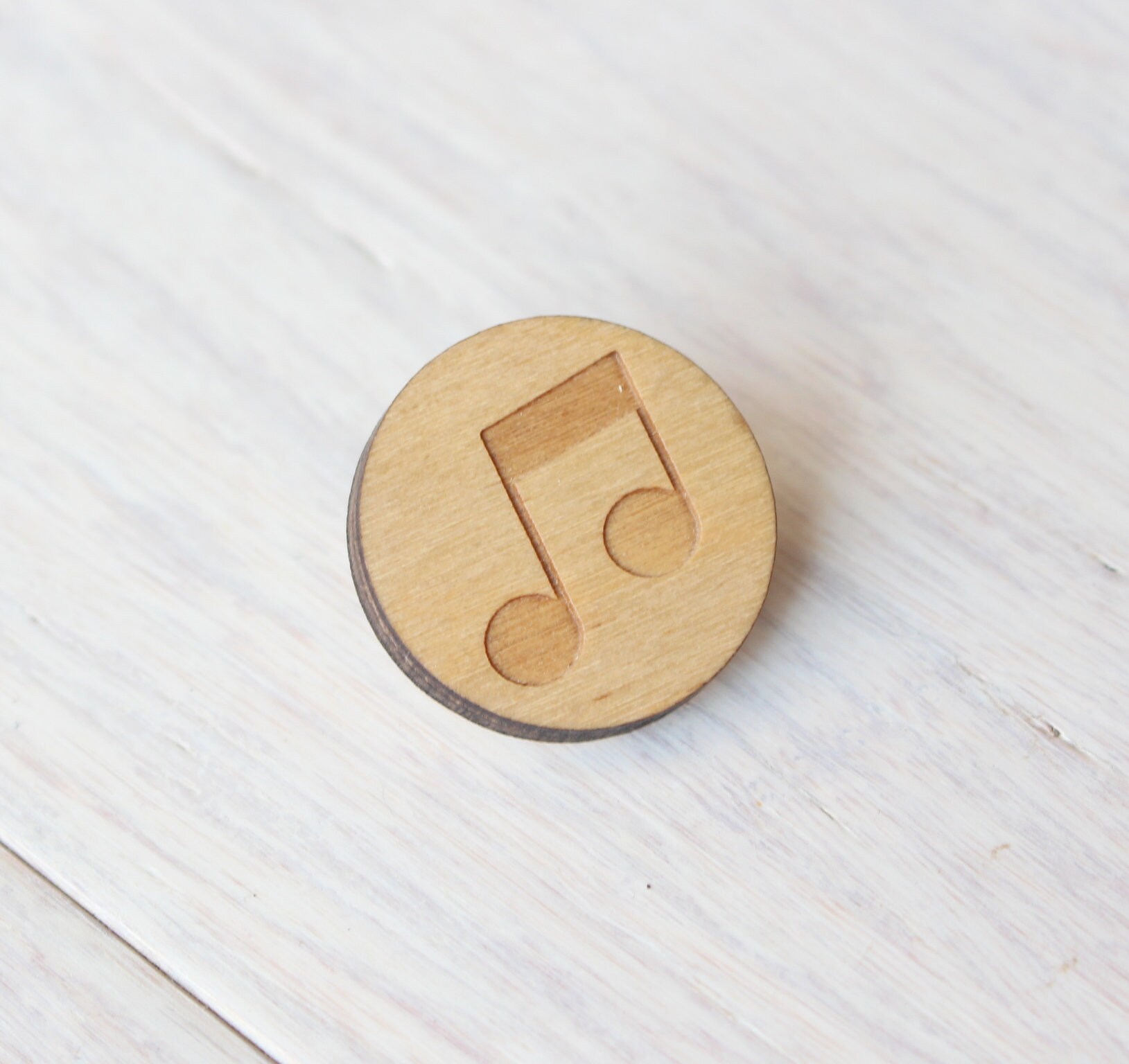 Music Note Pin Tune Pin Wooden Pin Men's Pin Enamel Etsy UK