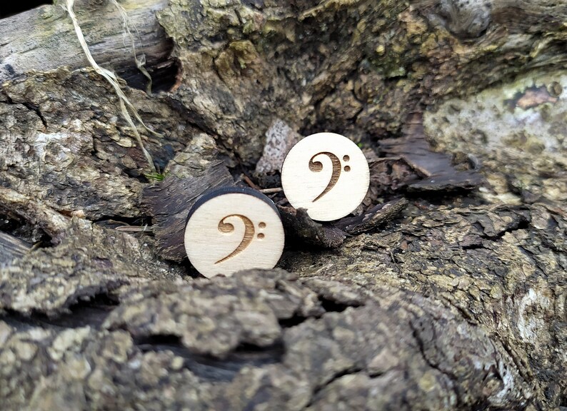 Bass key cufflinks Custom Music Cufflinks Laser Cut Gift Wooden Cufflinks Personalized Cuff Links Best Selling Items Gift for Fathers Day image 3