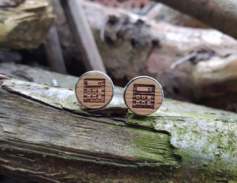 Calculator Laser Cut Wooden Personalized Cufflinks Gift Etsy