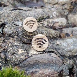 Computer programmer wedding cufflinks, Engraved wood cufflinks for Groom, Groomsmen custom cufflinks, Connection wooden laser cut gifts image 3