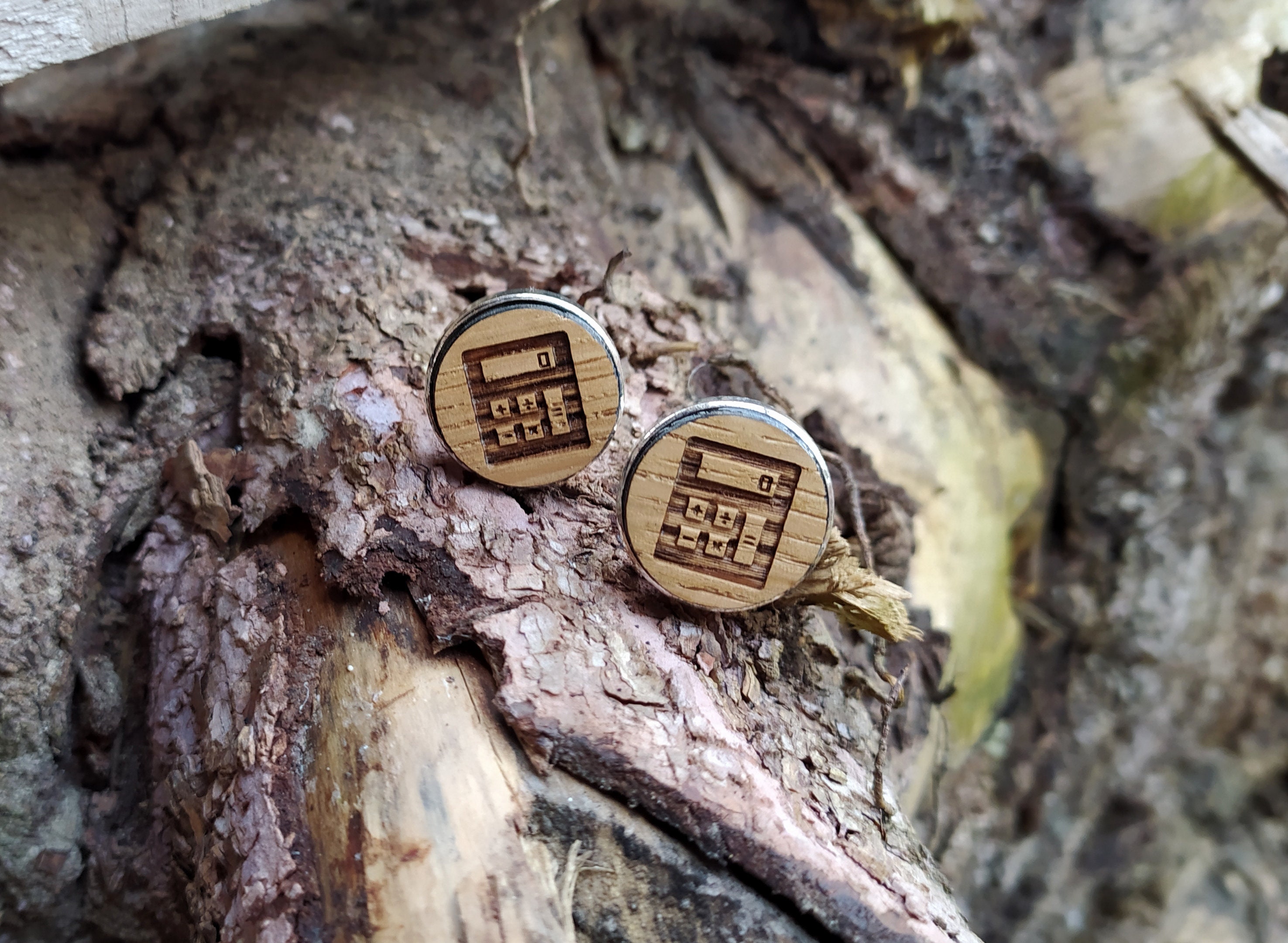 Calculator Laser Cut Wooden Personalized Cufflinks Gift Etsy UK