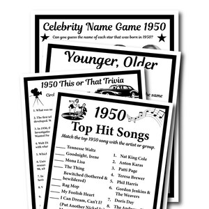 1979 Birthday Trivia Game 1979 Birthday Parties Instant Etsy