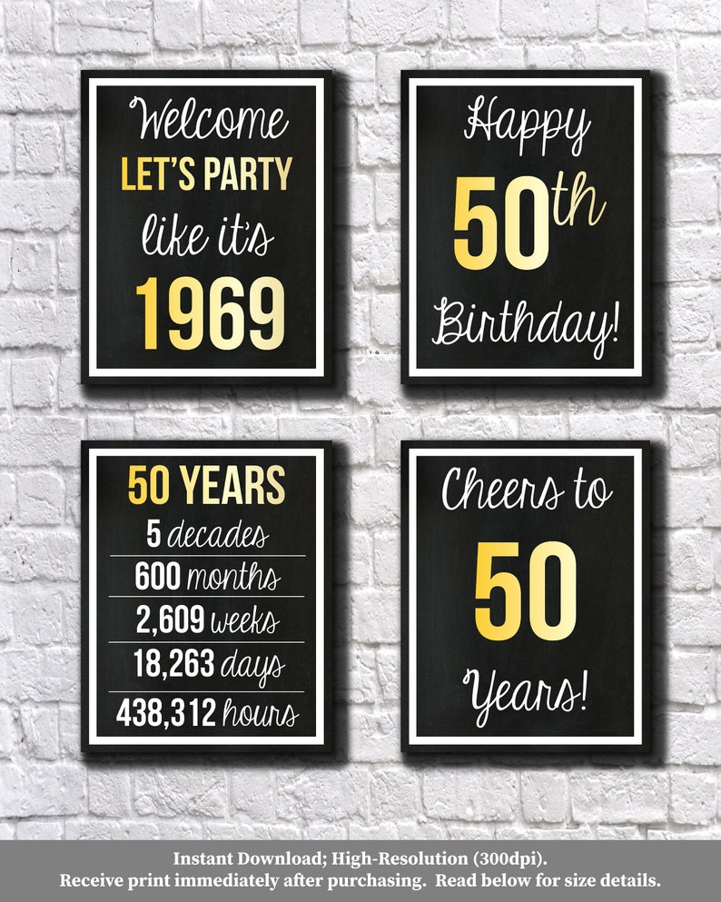 It's just a photo of Printable 50th Birthday Signs with regard to 50 birthday This is a photo of Printable 50th Birthday Signs with regard to 50 birthday
