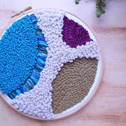 Beginner Punch Needle Kit With Pilea Pattern Crafting Kit Etsy