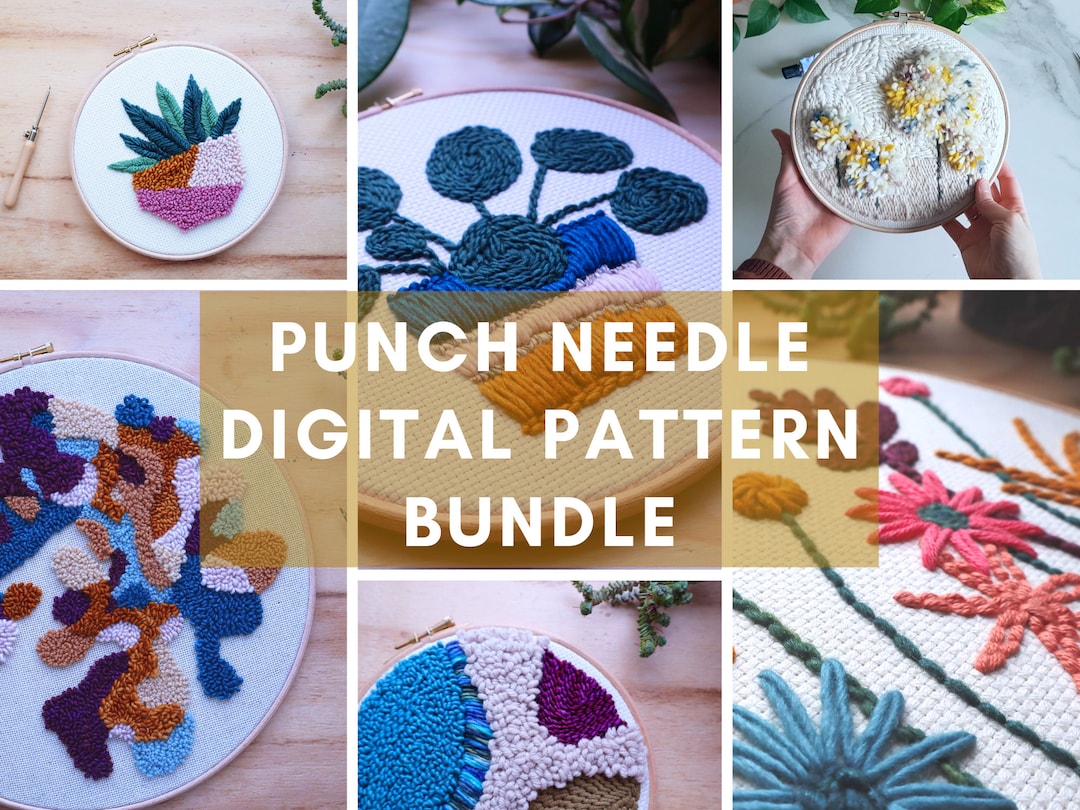 BUNDLE Digital Punch Needle Patterns - PDF and Jpg - Etsy