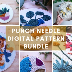 BUNDLE Digital Punch Needle Patterns - PDF and jpg