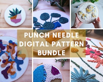 BUNDLE Digital Punch Needle Patterns - PDF and jpg