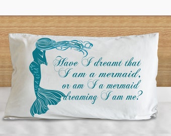 I am a Mermaid Pillowcase Mermaid Art Cute Gift for Girls Teen or Adult Women Mermaids Decorations for Her Ocean Sea Lover Friend Birthday