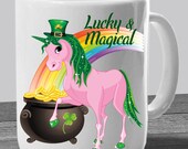 Unicorn Lucky - Irish Coffee Mugs - Shamrock things