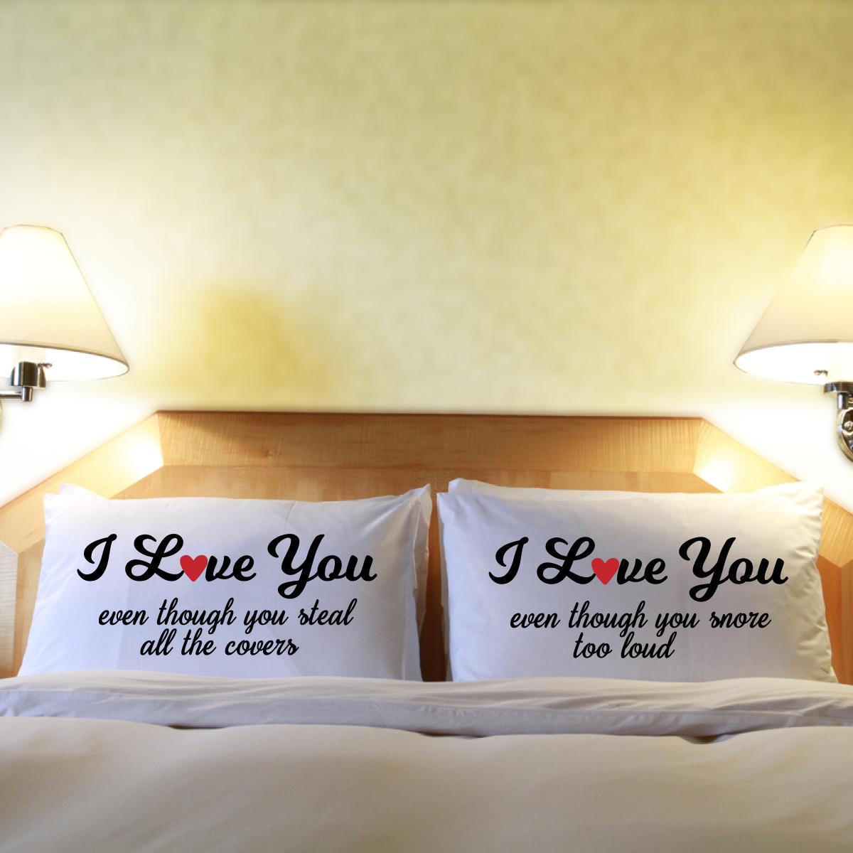 Matching Couples Pillowcases Gifts His and Hers for Husband Etsy